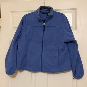 Vintage L.L. Bean Women’s Periwinkle Full Zip Fleece Jacket Size XL Petite XLP